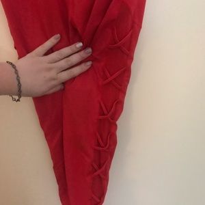 Red Buff Bunny Athletic Pants